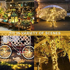 2 Pack Solar Fairy Lights, Total 200 LED 66FT Solar String Lights, alternate view 5
