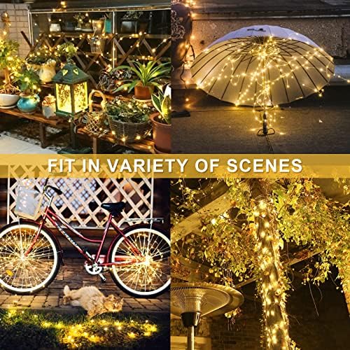 2 Pack Solar Fairy Lights, Total 200 LED 66FT Solar String Lights, alternate view 5