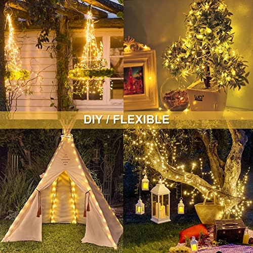 2 Pack Solar Fairy Lights, Total 200 LED 66FT Solar String Lights, alternate view 6