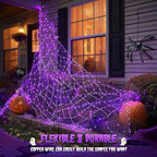 2 Pack Solar Halloween Lights, 33FT 100 LED Purple Fairy Lights, alternate view 3