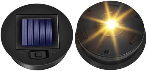 2 Pack Solar Lights Replacement Top, 3.3 inch Top, 2.91 inch Bottom, Waterproof, Warm White in Warm White