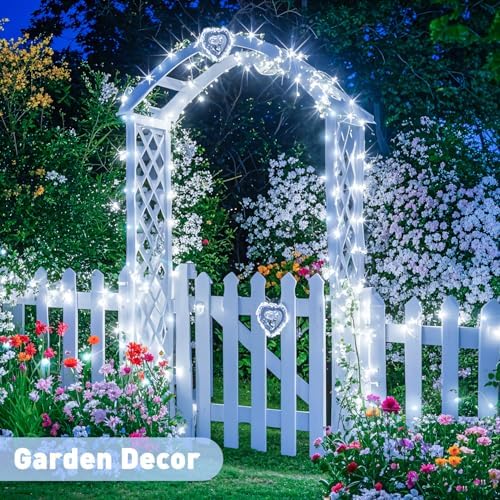2 Pack Solar String Lights Outdoor Total 66FT 200LED Fairy Lights, alternate view 2
