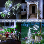 2 Pack Solar String Lights Outdoor Total 66FT 200LED Fairy Lights, alternate view 5