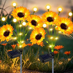 2 Pack Solar Sunflower Lights Waterproof Outdoor