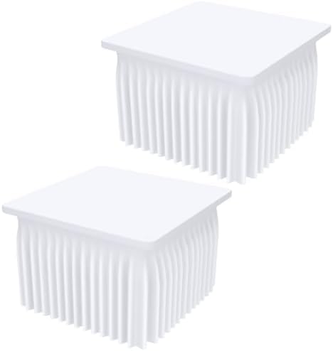 2 Pack Spandex Elastic Fitted Table Cloth Skirt for 3FT Table