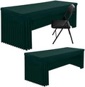 2 Pack Spandex Open Back Tablecloth, Elastic Fitted Stretch Tablecloth for 6FT Rectangle Tables, Waterproof