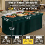 2 Pack Spandex Open Back Tablecloth, Elastic Fitted Stretch Tablecloth for 6FT Rectangle Tables, Waterproof, alternate view 4
