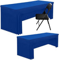 2 Pack Spandex Open Back Tablecloth, Elastic Fitted Stretch Tablecloth for 8FT Rectangle Tables, Waterproof
