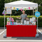 2 Pack Spandex Open Back Tablecloth, Elastic Fitted Stretch Tablecloth for 4FT Rectangle Tables, Waterproof, alternate view 6