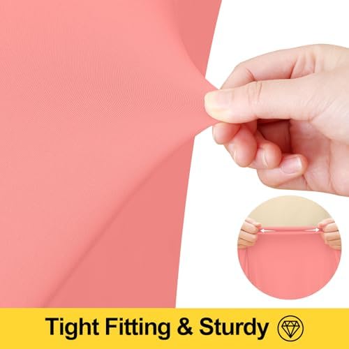 2 Pack Spandex Open Back Tablecloth, Elastic Fitted Stretch Tablecloth for 6FT Rectangle Tables, Waterproof, alternate view 3