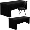 2 Pack Spandex Open Back Tablecloth, Elastic Fitted Stretch Tablecloth for 5FT Rectangle Tables, Waterproof