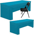 2 Pack Spandex Open Back Tablecloth, Elastic Fitted Stretch Tablecloth for 6FT Rectangle Tables, Waterproof