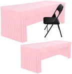 2 Pack Spandex Open Back Tablecloth, Elastic Fitted Stretch Tablecloth for 6FT Rectangle Tables, Waterproof