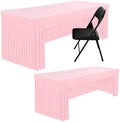 2 Pack Spandex Open Back Tablecloth, Elastic Fitted Stretch Tablecloth for 5FT Rectangle Tables, Waterproof