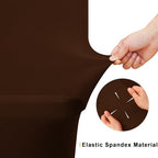 2 Pack Spandex Table Cloth 4FT, Elastic Fitted Coffee Tablecloth in Coffee, alternate view 4