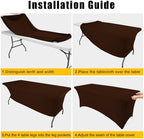 2 Pack Spandex Table Cloth 4FT, Elastic Fitted Coffee Tablecloth in Coffee, alternate view 5