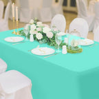 2 Pack Spandex Table Cloth 6FT, Elastic Fitted Aqua Tablecloth in Aqua, alternate view 6