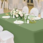 2 Pack Spandex Table Cloth 6FT, Elastic Fitted Sage Green Tablecloth in Sage Green, alternate view 3