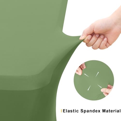 2 Pack Spandex Table Cloth 6FT, Elastic Fitted Sage Green Tablecloth in Sage Green, alternate view 4
