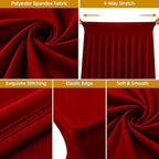 2 Pack Spandex Table Covers 8 FT, Elastic Fitted Stretch Table Skirts for Rectangle Tables, Wrinkle Resistant, alternate view