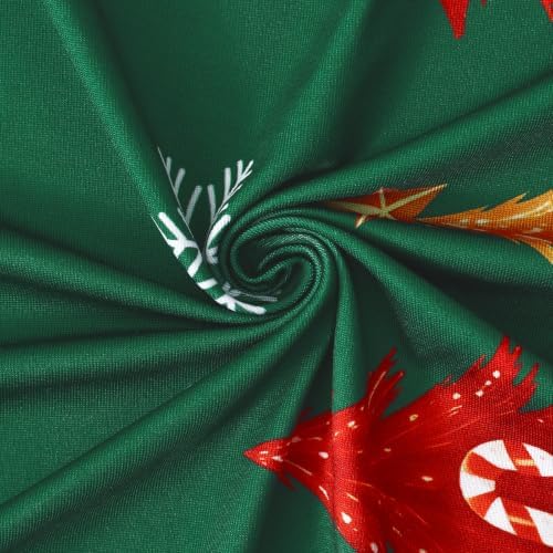 2 Pack Spandex Tablecloth 6FT, Elastic Fitted Green Christmas Trees in Green Christmas Tree, alternate view 2