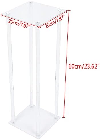 2 Pack Square Acrylic Flower Stand Wedding Centerpieces Tabletop Decor Clear Display Rack (2 Pack(60cm)), alternate view 3