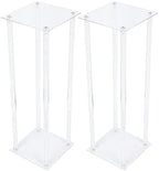 2 Pack Square Acrylic Flower Stand Wedding Centerpieces Tabletop Decor Clear Display Rack (2 Pack(60cm)), alternate view 4