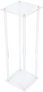 2 Pack Square Acrylic Flower Stand Wedding Centerpieces Tabletop Decor Clear Display Rack (2 Pack(60cm)), alternate view 5