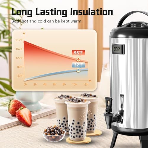 2 Pack Stainless Steel Insulated Beverage Dispenser 3.2 Gallon/12 L, alternate view 4