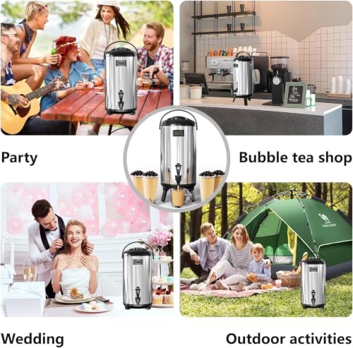 2 Pack Stainless Steel Insulated Beverage Dispenser 3.2 Gallon/12 L, alternate view 6