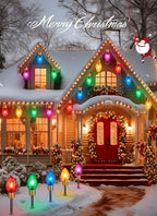 2 Pack Strawberry Jumbo C9 Christmas Pathway Lights Outdoor, Total 17FT, alternate view 2