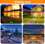 2 Pack String Light Poles,10 Ft Light Poles for Outside String Lights, Outdoor Lights Pole with Fork, Metal, alternate view 3