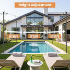 2 Pack String Light Poles for Outside, 10 FT Heavy Duty Metal Festoon Poles with 4-Prong Ground Stake, alternate view 4