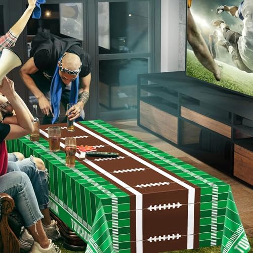 2 Pack Super Game Bowl Party Decorations 2027 - Football Party Decorations | Football Tablecloth - Football, alternate view 2