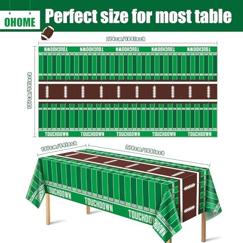 2 Pack Super Game Bowl Party Decorations 2027 - Football Party Decorations | Football Tablecloth - Football, alternate view 3