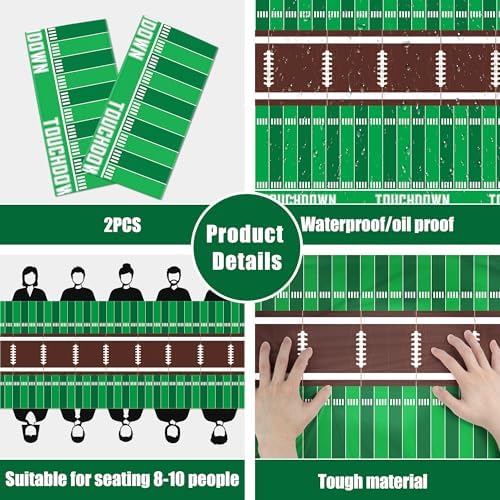 2 Pack Super Game Bowl Party Decorations 2027 - Football Party Decorations | Football Tablecloth - Football, alternate view 5
