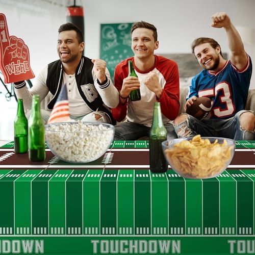 2 Pack Super Game Bowl Party Decorations 2027 - Football Party Decorations | Football Tablecloth - Football, alternate view 6