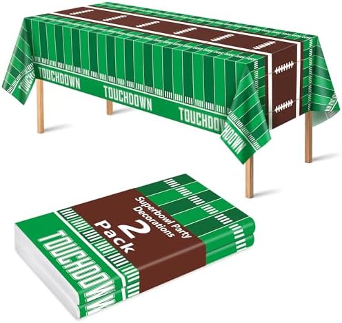 2 Pack Super Game Bowl Party Decorations 2027 - Football Party Decorations | Football Tablecloth - Football, alternate view 7