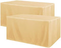 2 Pack Table Clothes for 4 Foot Rectangle Tables, Champagne in 4FT | 2 Pack in Champagne
