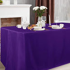 2 Pack Table Clothes for 4 Foot Rectangle Tables, Purple in 4FT | 2 Pack in Purple, alternate view 2
