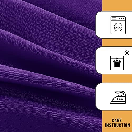 2 Pack Table Clothes for 4 Foot Rectangle Tables, Purple in 4FT | 2 Pack in Purple, alternate view 6