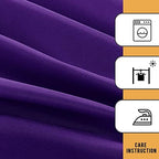 2 Pack Table Clothes for 4 Foot Rectangle Tables, Purple in 4FT | 2 Pack in Purple, alternate view 6