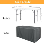 2 Pack Table Clothes for 6 Foot Rectangle Tables, Dark Grey in 6FT | 2 Pack in Dark Gray, alternate view 3