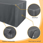 2 Pack Table Clothes for 6 Foot Rectangle Tables, Dark Grey in 6FT | 2 Pack in Dark Gray, alternate view 5