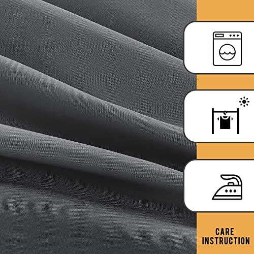 2 Pack Table Clothes for 6 Foot Rectangle Tables, Dark Grey in 6FT | 2 Pack in Dark Gray, alternate view 6
