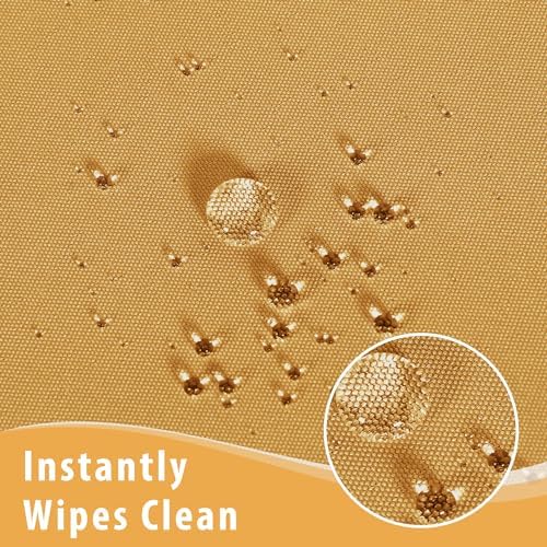 2 Pack Table Clothes for 6 Foot Rectangle Tables, Gold in 6FT | 2 Pack in Gold, alternate view 4