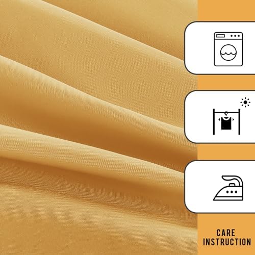 2 Pack Table Clothes for 6 Foot Rectangle Tables, Gold in 6FT | 2 Pack in Gold, alternate view 6