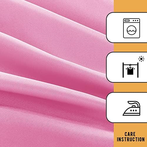 2 Pack Table Clothes for 6 Foot Rectangle Tables, Pink in 6FT | 2 Pack in Pink, alternate view 6