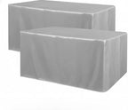 2 Pack Table Clothes for 6 Foot Rectangle Tables, Silver in 6FT | 2 Pack in Silver