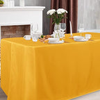 2 Pack Table Clothes for 6 Foot Rectangle Tables - Water Resistant Washable Fabric Polyester Rectangle Table, alternate view